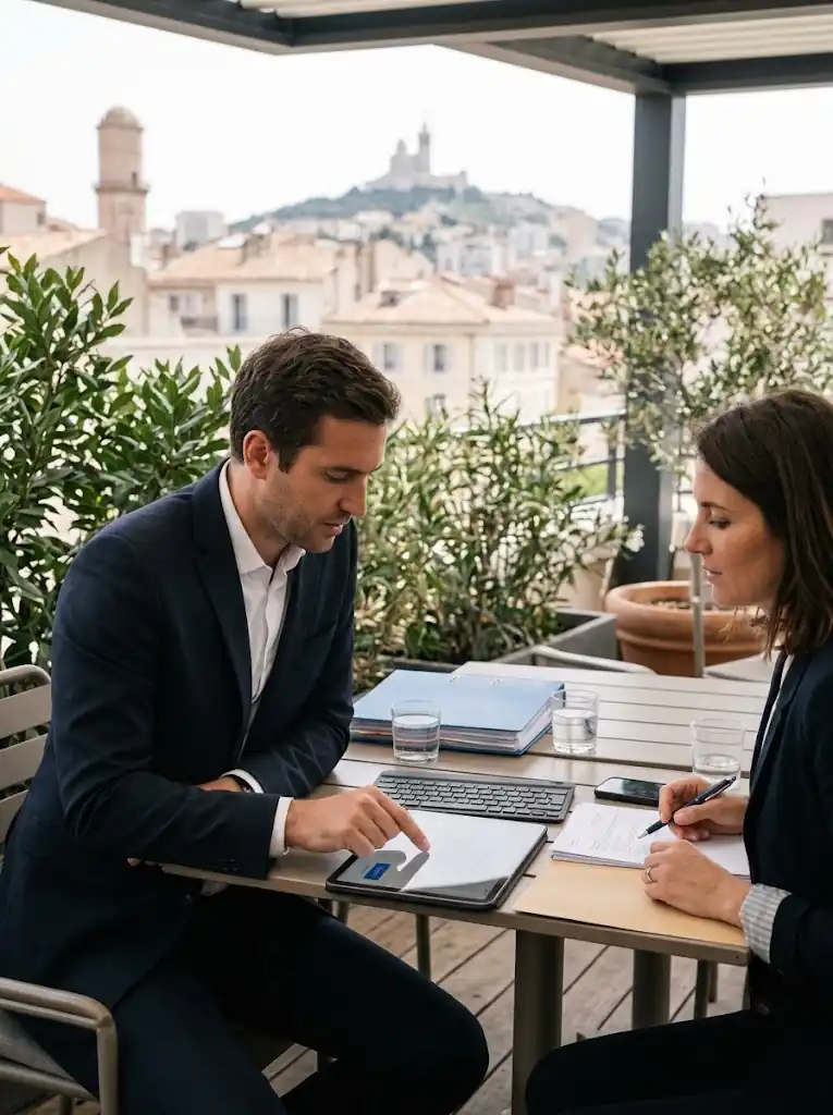 Maître Thibaut Jouve lors d'une consultation sur la preuve de la signature électronique